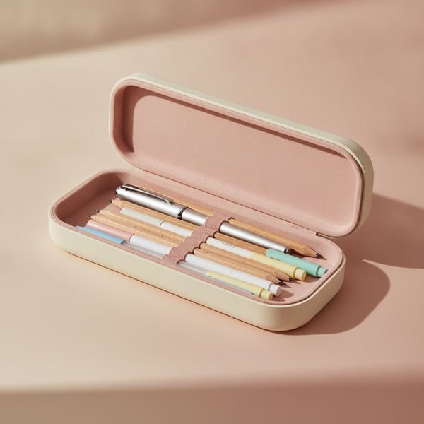 A hard-shell pencil case