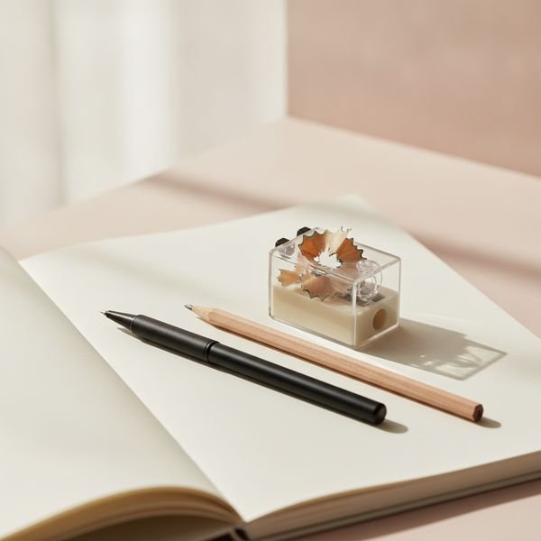 Refillable pens and a pencil sharpener with a reservoir