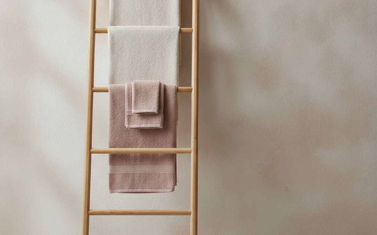 SONGMICS Bamboo Freestanding Towel Rack