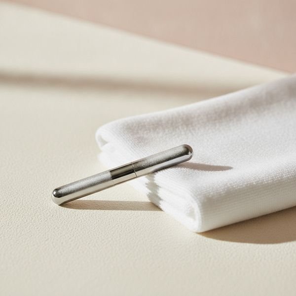 A jade or metal cooling under-eye tool