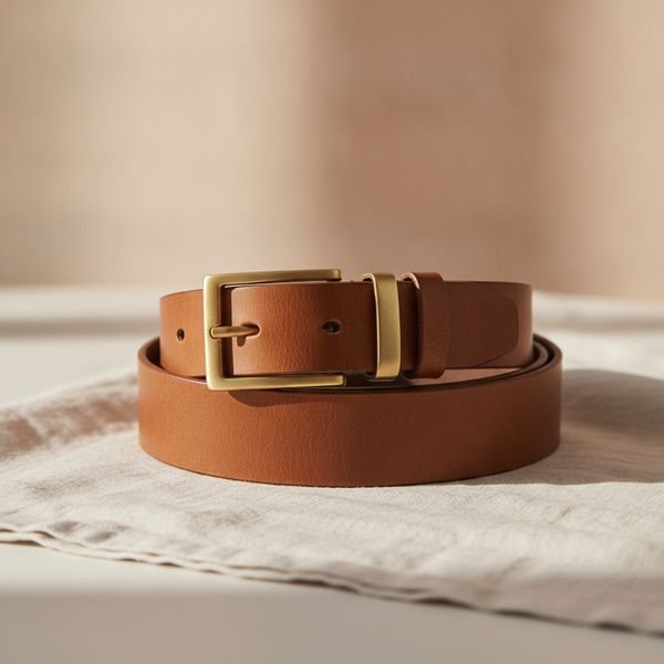A full-grain leather belt