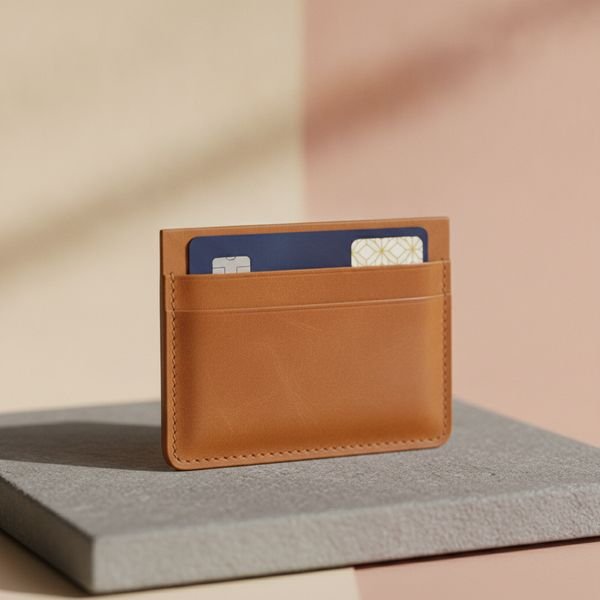 A slim leather cardholder