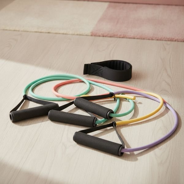A set of resistance bands with handles