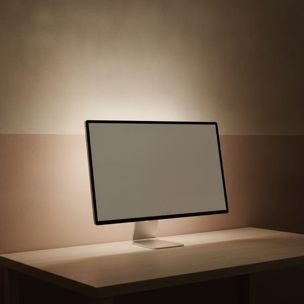 Bias lighting behind the screen