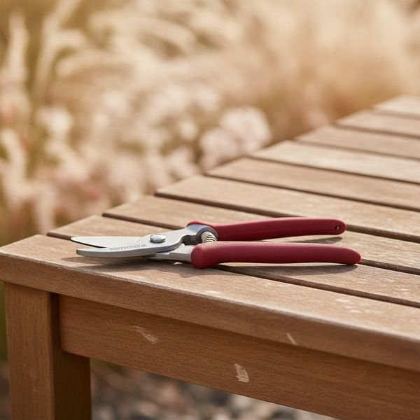A pair of bypass secateurs