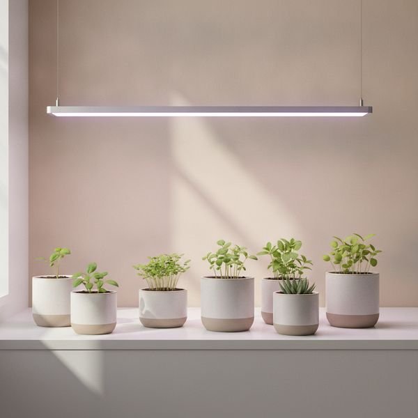 A grow light, for a dark flat