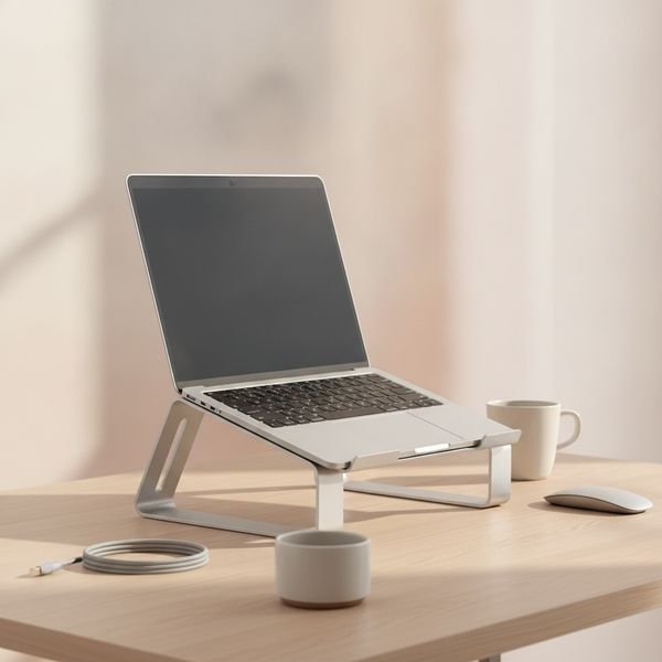 A laptop stand, or a stack of books