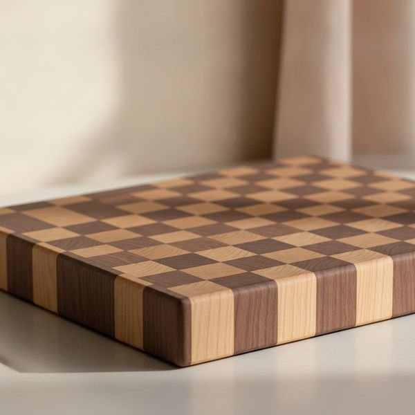 Large end-grain wooden cutting board