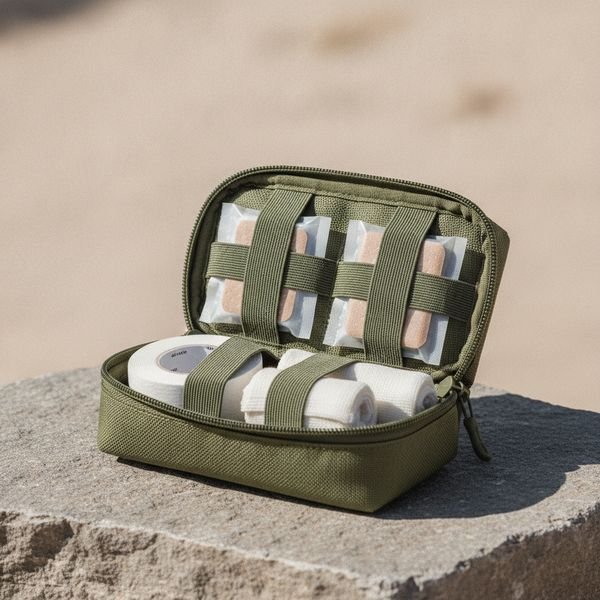 A first aid kit with blister supplies