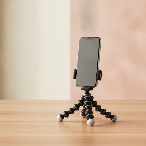 A small tripod or gooseneck stand